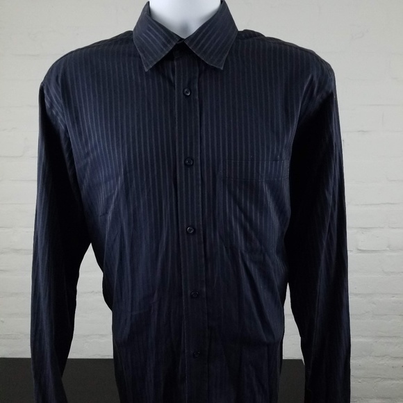 BUGATCHI UOMO Mens Blue Striped Cotton Size Medium - Picture 1 of 8